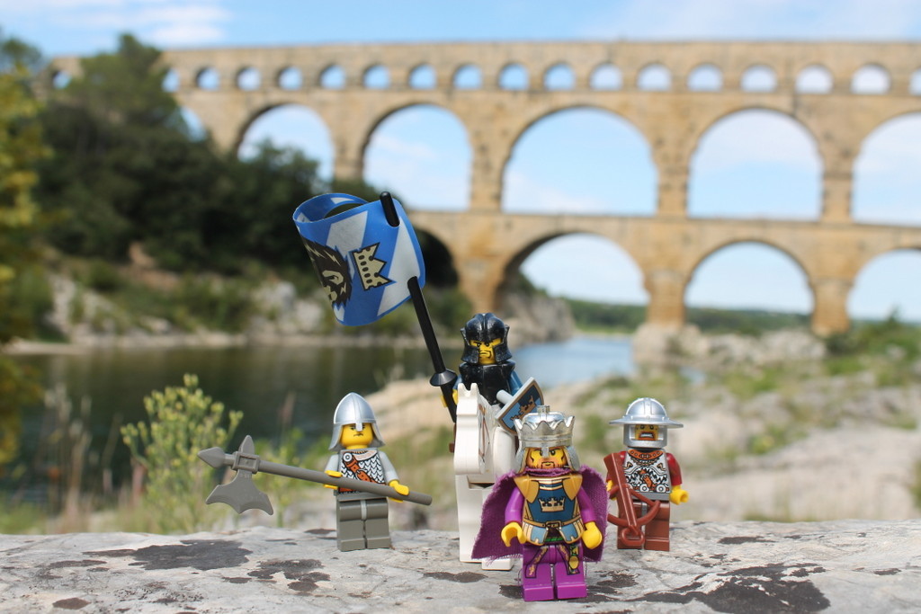 De riddertjes aan de Pont du Gard